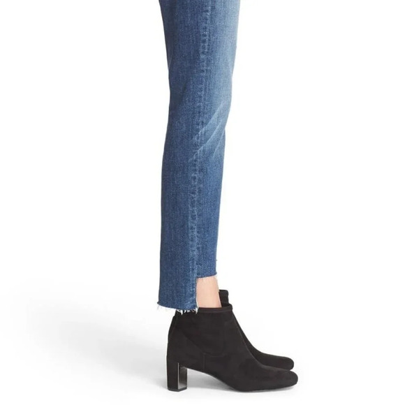 Frame Denim Le High Straight Carroll Distressed Staggered Raw Hem Jeans, Size 25 - Picture 1 of 15